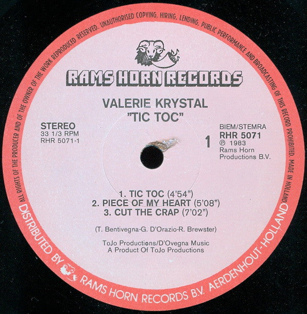 Valerie Krystal : Tic Toc (LP, Album)