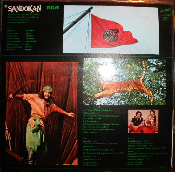 Oliver Onions - Guido & Maurizio De Angelis Orchestra : Sandokan - Original TV-Soundtrack (LP, Album, ora)