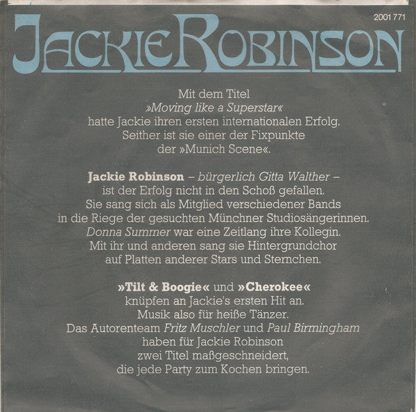 Jackie Robinson : Tilt & Boogie (7", Single)