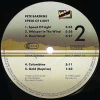 Pete Bardens* : Speed Of Light (LP, Album)