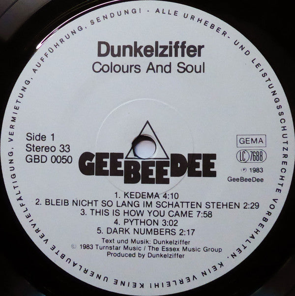 Dunkelziffer : Colours And Soul (LP, Album)