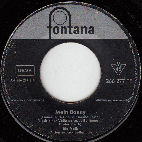 Ria Valk : Singapur-Jacky / Mein Bonny (7", Mono)