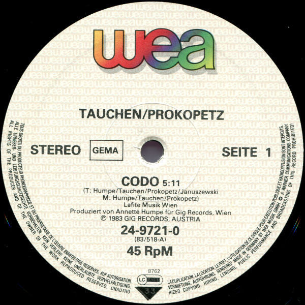 Tauchen - Prokopetz* / DÖF : Codo...Düse Im Sauseschritt (12", Maxi)