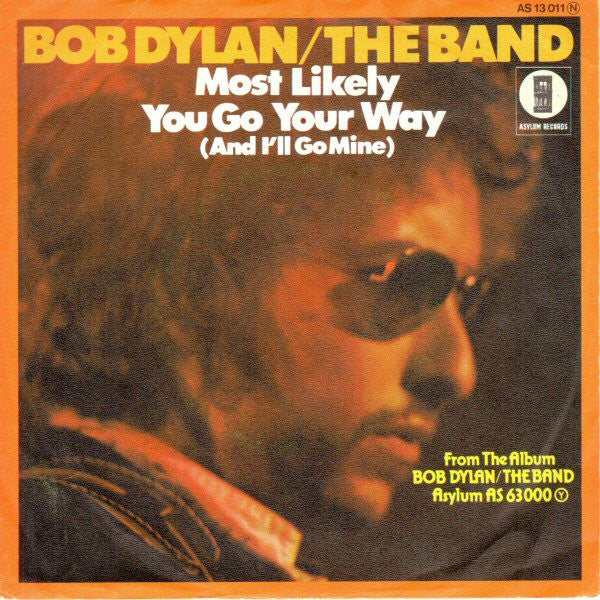 Bob Dylan / The Band : Most Likely You Go Your Way (And I'll Go Mine) (7", Single)