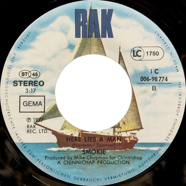 Smokie : Lay Back In The Arms Of Someone (7", Single, Tel)