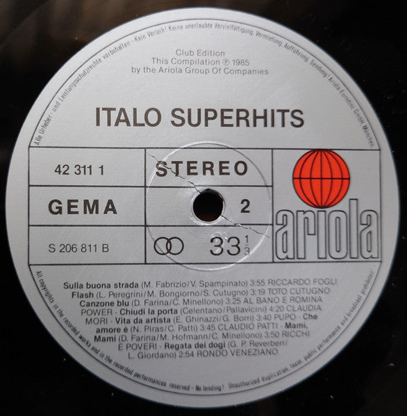 Various : Italo Super Hits (LP, Comp, Clu)