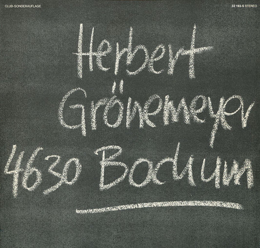 Herbert Grönemeyer : 4630 Bochum (LP, Album, Clu)