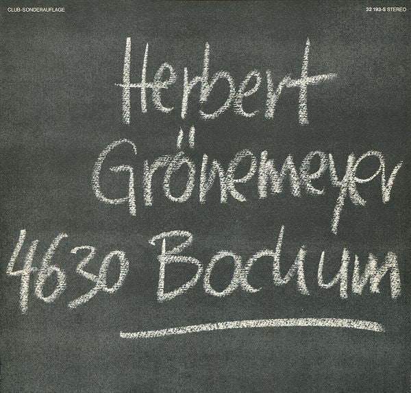 Herbert Grönemeyer : 4630 Bochum (LP, Album, Clu)