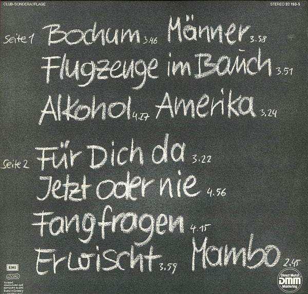 Herbert Grönemeyer : 4630 Bochum (LP, Album, Clu)