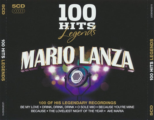 Mario Lanza : 100 Hits Legends (5xCD, Album, Comp)
