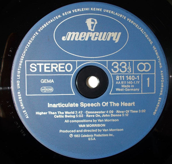 Van Morrison : Inarticulate Speech Of The Heart (LP, Album)