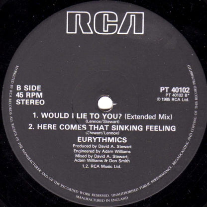 Eurythmics : Would I Lie To You? (12", Single)