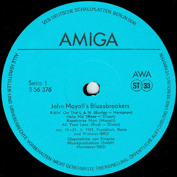 John Mayall's Bluesbreakers* : John Mayall's Bluesbreakers (LP, Album, RE, Sei)