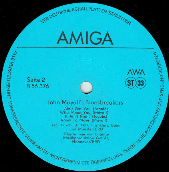 John Mayall's Bluesbreakers* : John Mayall's Bluesbreakers (LP, Album, RE, Sei)