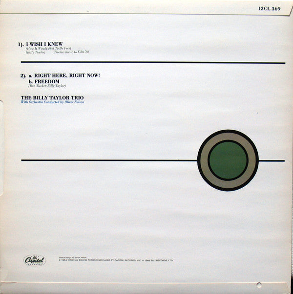 The Billy Taylor Trio* : I Wish I Knew (How It Would Feel To Be Free) (12")