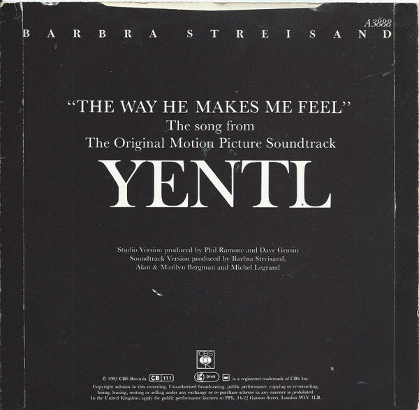 Barbra Streisand : The Way He Makes Me Feel (7", Single)