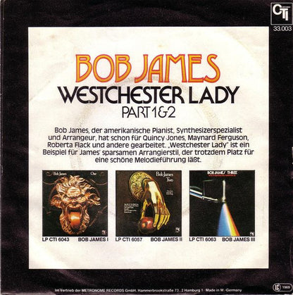 Bob James : Westchester Lady (7")