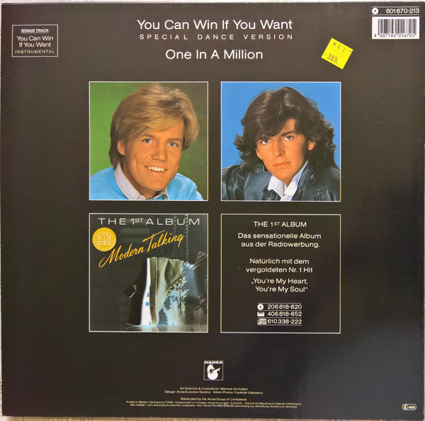Modern Talking : You Can Win If You Want (Special Dance Version) (12", Maxi)