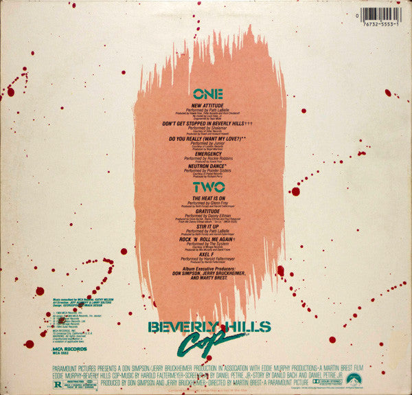 Various : Beverly Hills Cop (Music From The Motion Picture Soundtrack) (LP, Comp, Glo)