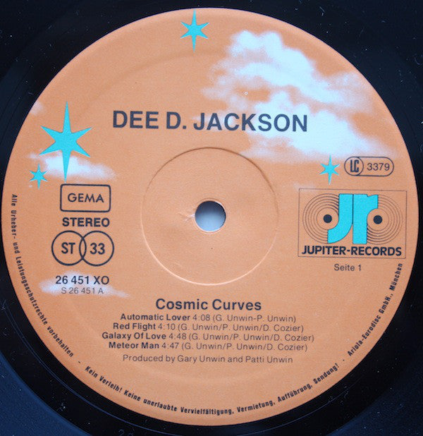 Dee D. Jackson : Cosmic Curves (LP, Album, P/Mixed)