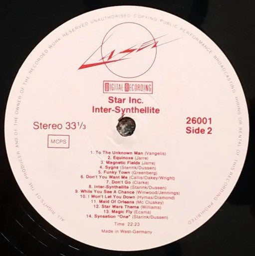 Star Inc. : Inter Synthellite - 28 Synthesizer Hits (LP, Album, RE)