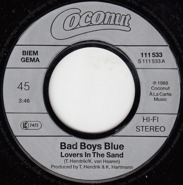 Bad Boys Blue : Lovers In The Sand (7", Single)