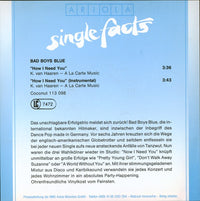 Bad Boys Blue : How I Need You (7", Single)