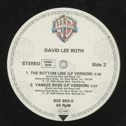 David Lee Roth : Just Like Paradise (12", Single)