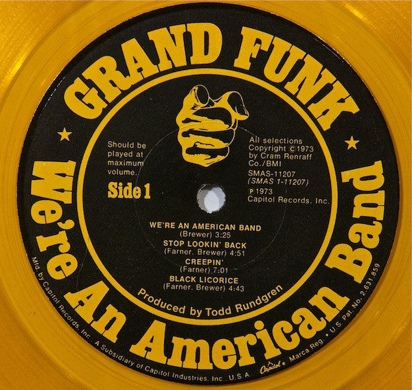 Grand Funk* : We're An American Band (LP, Album, Yel)