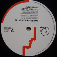 Fruits Of Passion : Everything (I Ever Wanted) (12", Single)