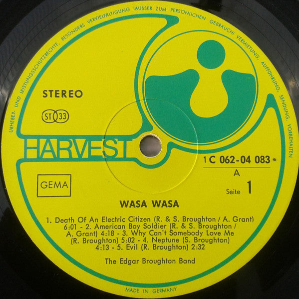 The Edgar Broughton Band : Wasa Wasa (LP, Album, Gat)