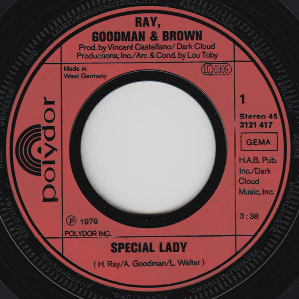 Ray, Goodman & Brown : Special Lady (7", Single)