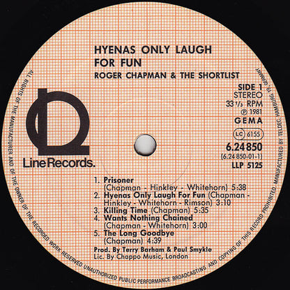 Roger Chapman & The Shortlist : Hyenas Only Laugh For Fun (LP, Album)