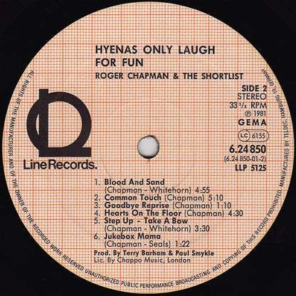 Roger Chapman & The Shortlist : Hyenas Only Laugh For Fun (LP, Album)