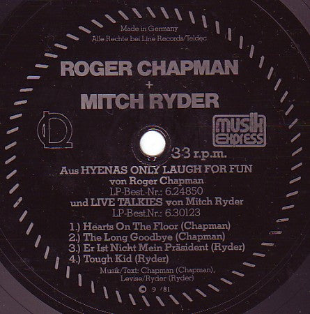 Roger Chapman & Mitch Ryder : Roger Chapman + Mitch Ryder (Flexi, 7", S/Sided)