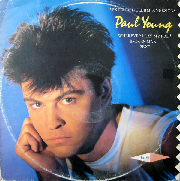 Paul Young : Wherever I Lay My Hat* / Broken Man / Sex* (*Extended Club Mix Versions) (12", Red)