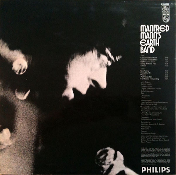 Manfred Mann's Earth Band : Manfred Mann's Earth Band (LP, Album)