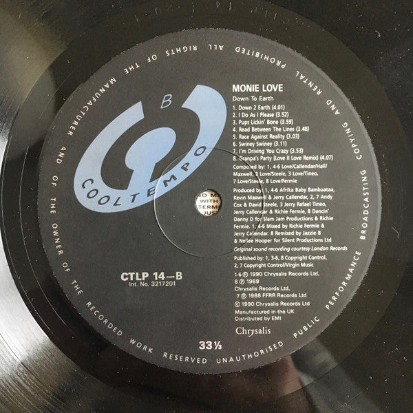 Monie Love : Down To Earth (LP + 12", EP + Album, Ltd)