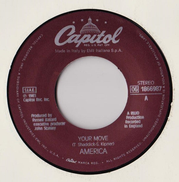 America (2) : Your Move / Love's Worn Out Again (7")