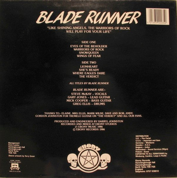 Blade Runner : Warriors Of Rock (LP, Album)