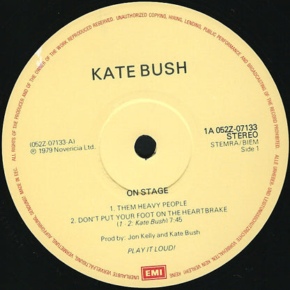 Kate Bush : On Stage (12", EP, RE)
