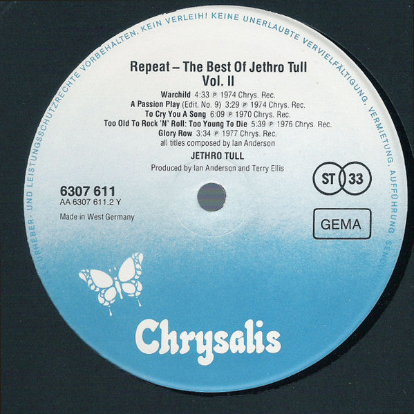 Jethro Tull : Repeat • The Best Of Jethro Tull • Vol. II • Repeat (LP, Comp, RE)