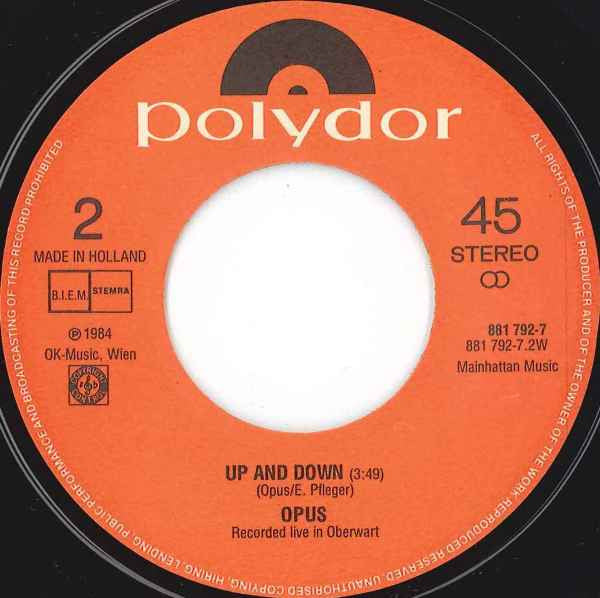 Opus : Live Is Life (7", Single)