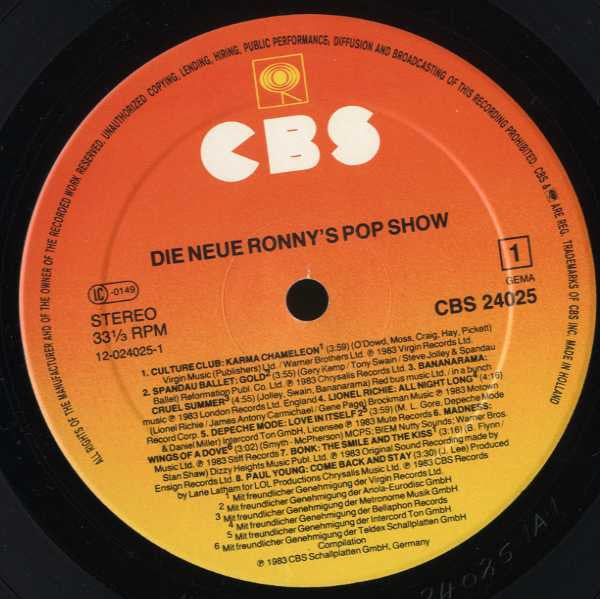 Various : Die Neue Ronny's Pop Show (LP, Comp)