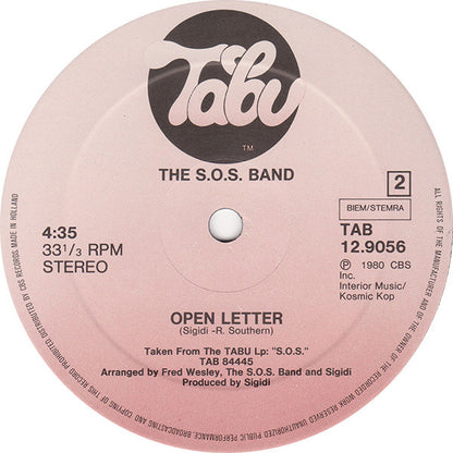 The S.O.S. Band : S.O.S. (Dit Dit Dit Dash Dash Dash Dit Dit Dit) (12")