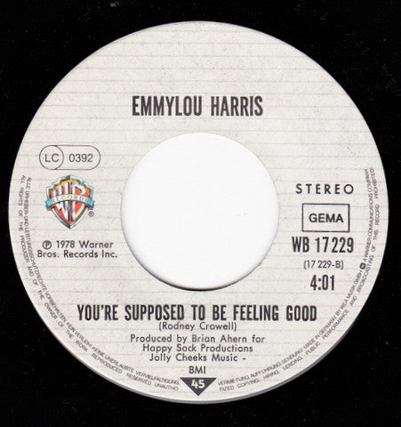 Emmylou Harris : I Ain't Living Long Like This (7", Single)