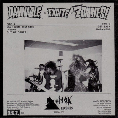 Damnable Excite Zombies : Suck Your Soul (7")