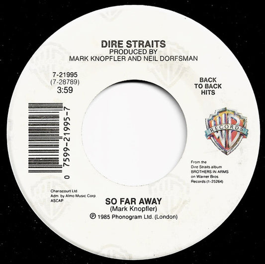 Dire Straits : Walk Of Life / So Far Away (7", Single, Spe)