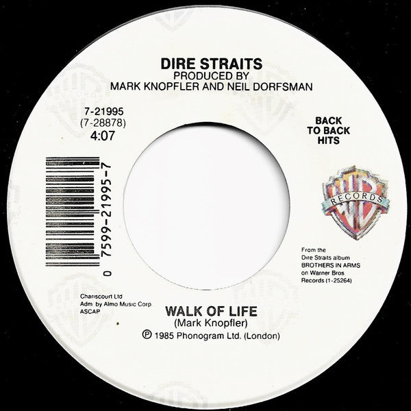 Dire Straits : Walk Of Life / So Far Away (7", Single, Spe)