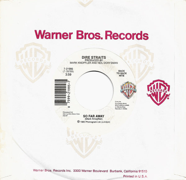 Dire Straits : Walk Of Life / So Far Away (7", Single, Spe)